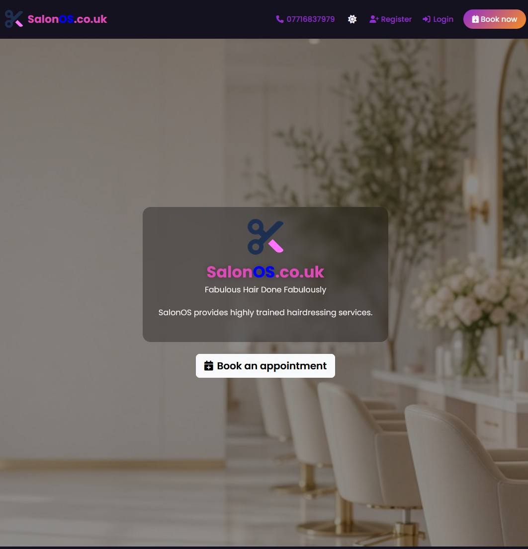 SalonOS - Salon Management Website v1