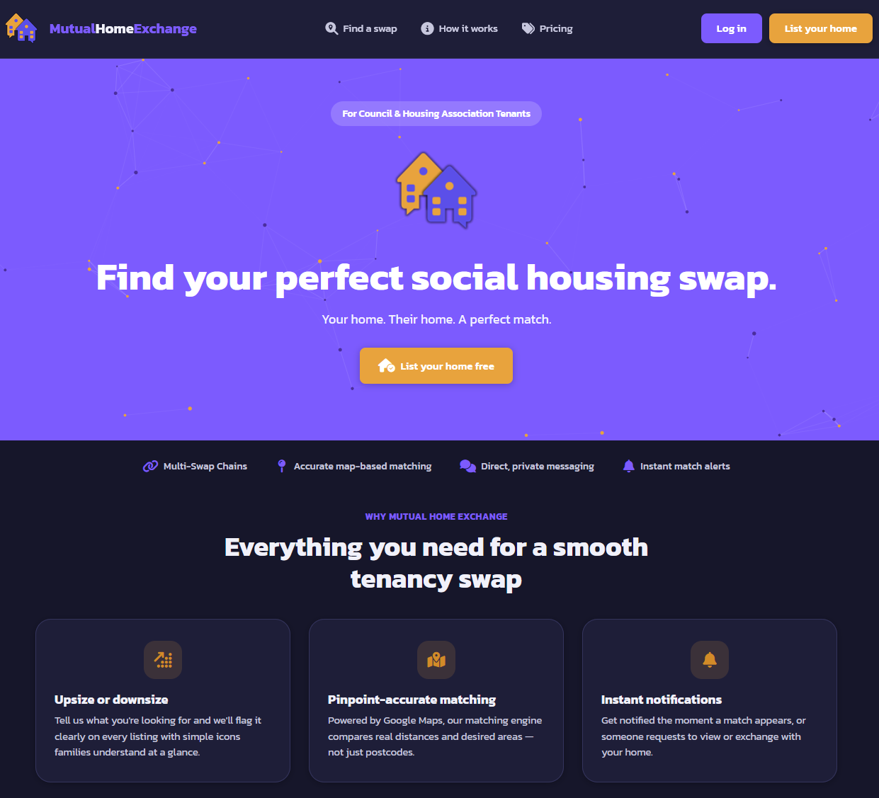 Social Housing HomeSwapper Exchange Website v1